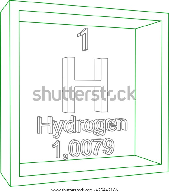 Periodic Table Elements Hydrogen Stock Vector (Royalty Free) 425442166