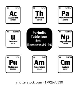 Periodic Table Elements Icon Button Set Stock Vector (Royalty Free ...