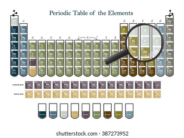 periodic table elements magnifying glass vector stock vector royalty free 387273952 shutterstock