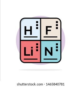 Periodic, Table, Elements, Medical Abstract Circle Background Flat color Icon. Vector Icon Template background