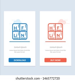 Periodic, Table, Elements, Medical  Blue and Red Download and Buy Now web Widget Card Template. Vector Icon Template background