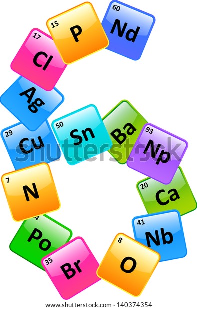 Periodic Table Elements Number 6 Stock Vector (Royalty Free) 140374354