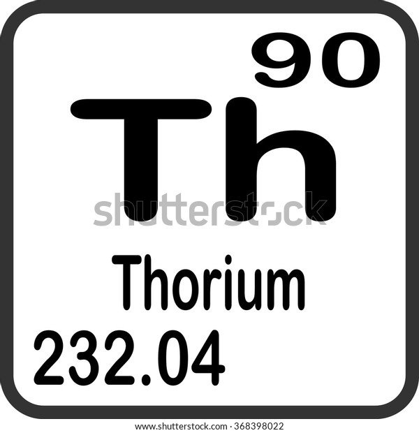 Periodic Table Elements Thorium Stock Vector (Royalty Free) 368398022