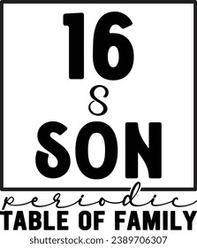 periodic table of family design  and digital download