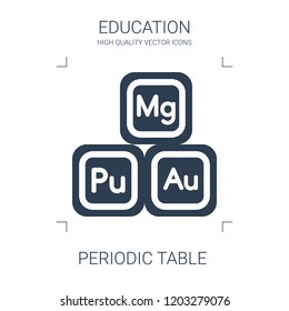periodic table icon. high quality filled periodic table icon on white background. from education collection flat trendy vector periodic table symbol. use for web and mobile