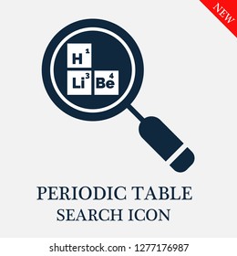 Periodic table search icon. Editable Periodic table search icon for web or mobile.