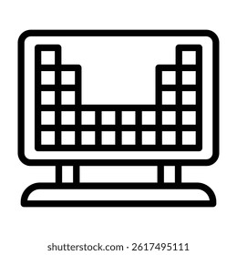 Periodic Table Vector Line Icon Design