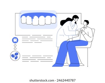 Periodontal disease abstract concept vector illustration. Patient with bleeding gums, oral medicine, dentistry sector, periodontal problems, dental hygienist occupation abstract metaphor.
