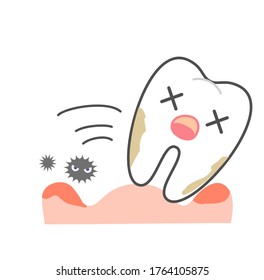 Periodontale Blutungskrankheit Illustrationen von Zahnpasta