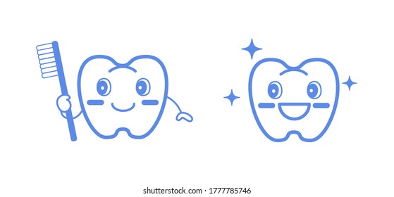 Periodontal disease and gum inflammation Healthy tooth character