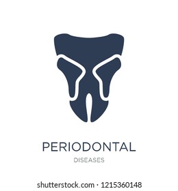 Periodontal disease icon. Trendy flat vector Periodontal disease icon on white background from Diseases collection, vector illustration can be use for web and mobile, eps10