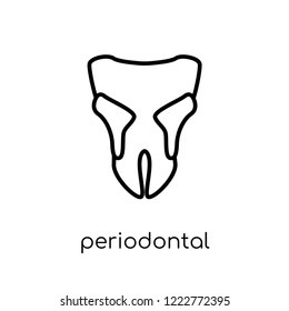 Periodontal disease icon. Trendy modern flat linear vector Periodontal disease icon on white background from thin line Diseases collection, editable outline stroke vector illustration