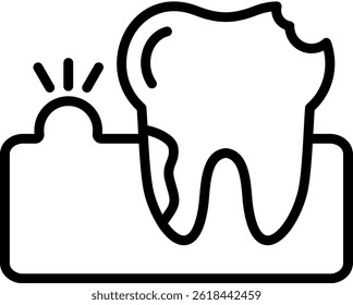 Periodontal Icon Line Vector Illustration