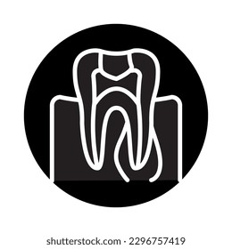 Periodontitis color line icon. Isolated vector element. Outline pictogram for web page, mobile app, promo