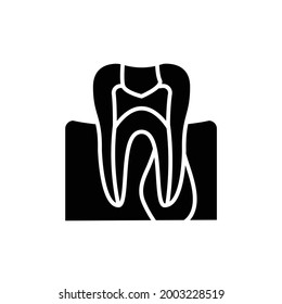 Icono de línea de periodontitis. Elemento vector aislado.