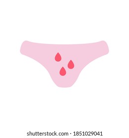 Periods. Menstruation. Flat vector illustration on white