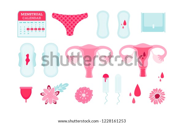 Periods Menstruation Modern Flat Vector Cartoon Stock Vector Royalty Free 1228161253 3606