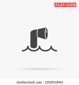 Periscope Flat Vector Icon. Hand Drawn Style Design Illustrations.