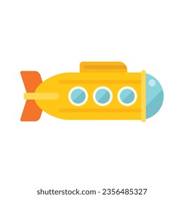 Periscope icon flat vector. Submarine ship. Sea boat isolated