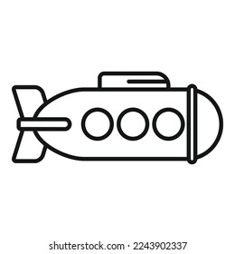 Periscope icon outline vector. Submarine ship. Sea boat