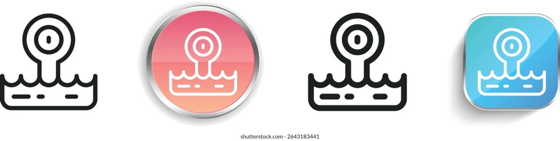 periscope icon. Thin Linear, Regular and Button Style Design Isolated On White Background