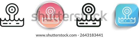 periscope icon. Thin Linear, Regular and Button Style Design Isolated On White Background