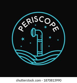 Periscope Line Art Logo Badge Illustration