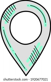 Periscope sign, illustration, vector on white background.