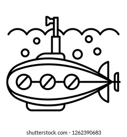 Periscope Submarine Icon Outline Periscope Submarine Stock Vector ...