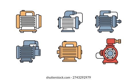 Peristaltic Pump creative tone color illustration