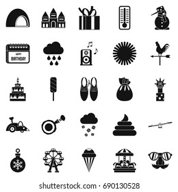 Peristyle icons set. Simple set of 25 peristyle vector icons for web isolated on white background
