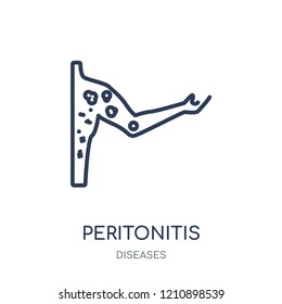 Peritonitis icon. Peritonitis linear symbol design from Diseases collection. Simple outline element vector illustration on white background.