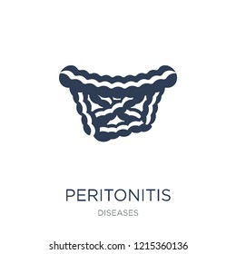 Peritonitis icon. Trendy flat vector Peritonitis icon on white background from Diseases collection, vector illustration can be use for web and mobile, eps10