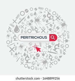 (peritrichous) Word written in search bar,Vector illustration .