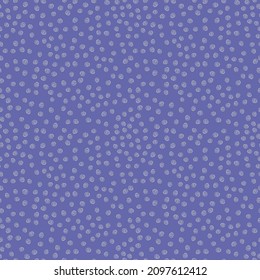 Periwinkle background abstract pattern. Vector seamless repeat of hand drawn irregular dots.