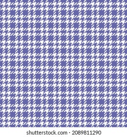 Tile De Patrón De Vectores De Tweed De Tweed De Hindríala Doble De Peligro Periwinkle. Tendencia de color de 2022. Impresión textil de moda. Dogs-tooth Comprobar texturas de tela. Se Incluyó El Espectáculo De Mosaico.