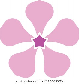 Periwinkle flower bloom blossom green Glyph
