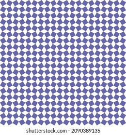 Periwinkle Geometric Squares and Diamonds Vector Pattern Background. 2022 Color Trend. White and Purple-Blue Modern Backdrop. Repeating Pattern Tile Included.