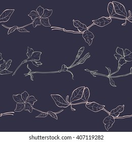 periwinkle pattern, vector illustration