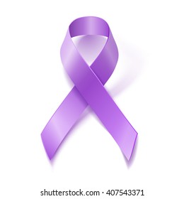 Periwinkle ribbon on white background. Eating Disorder, Bulimia and other awareness symbol.  svg