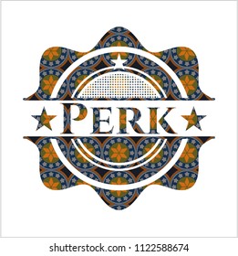 Perk arabesque emblem background. arabic decoration.