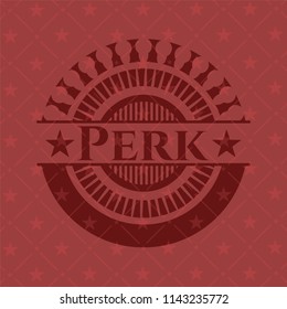 Perk badge with red background