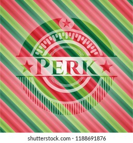 Perk christmas badge background.