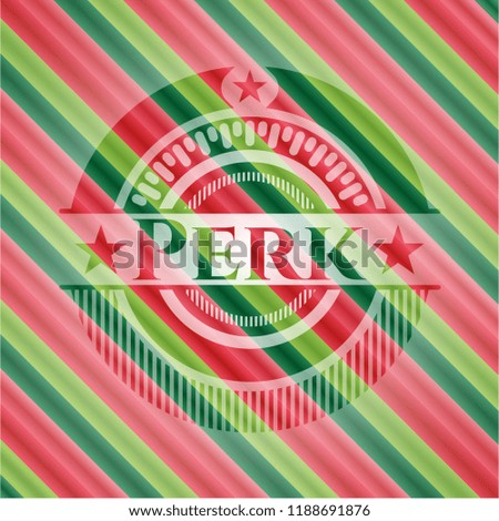 Perk christmas badge background.