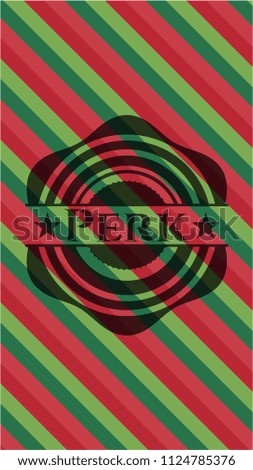 Perk christmas colors emblem.