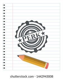 Perk drawn with pencil strokes. Vector Illustration. Detailed.