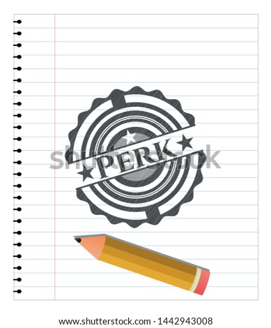 Perk drawn with pencil strokes. Vector Illustration. Detailed.