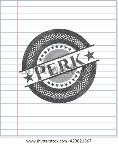 Perk emblem draw with pencil effect