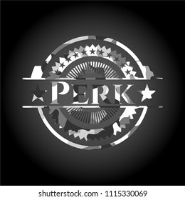 Perk grey camo emblem