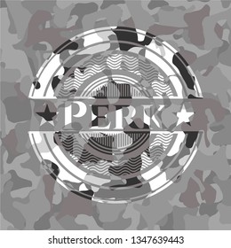Perk grey camo emblem